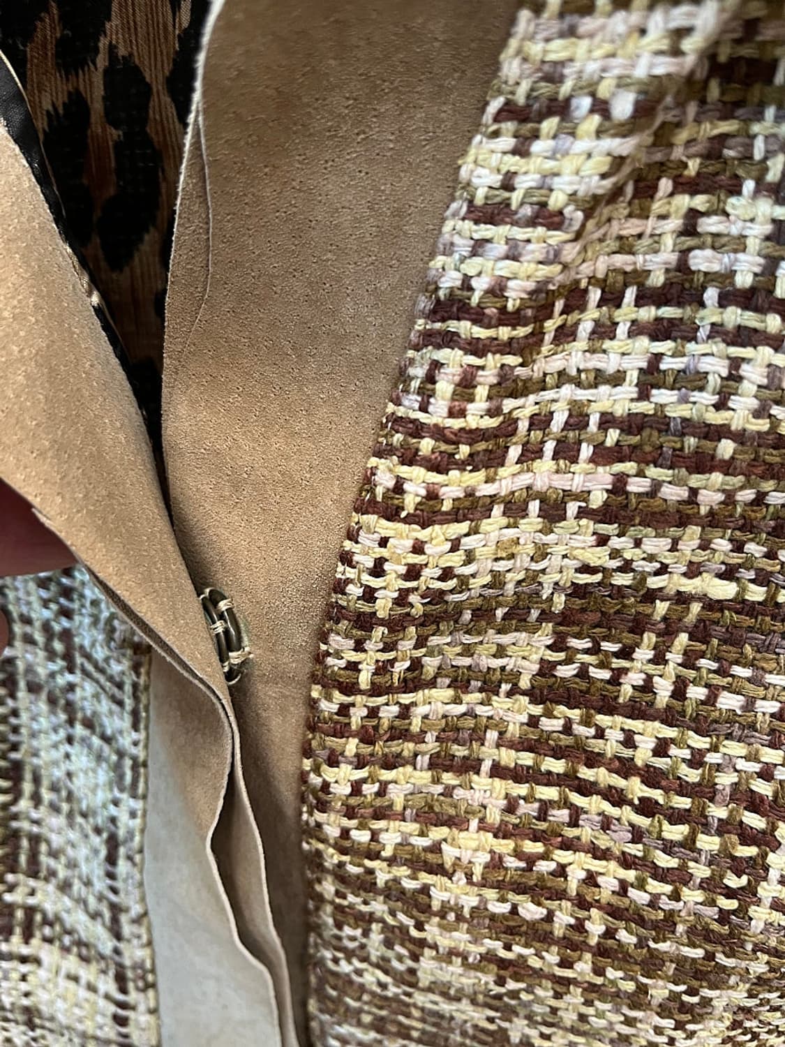 여) 돌체앤가바나 레더콤비 트위드자켓  상품이미지5