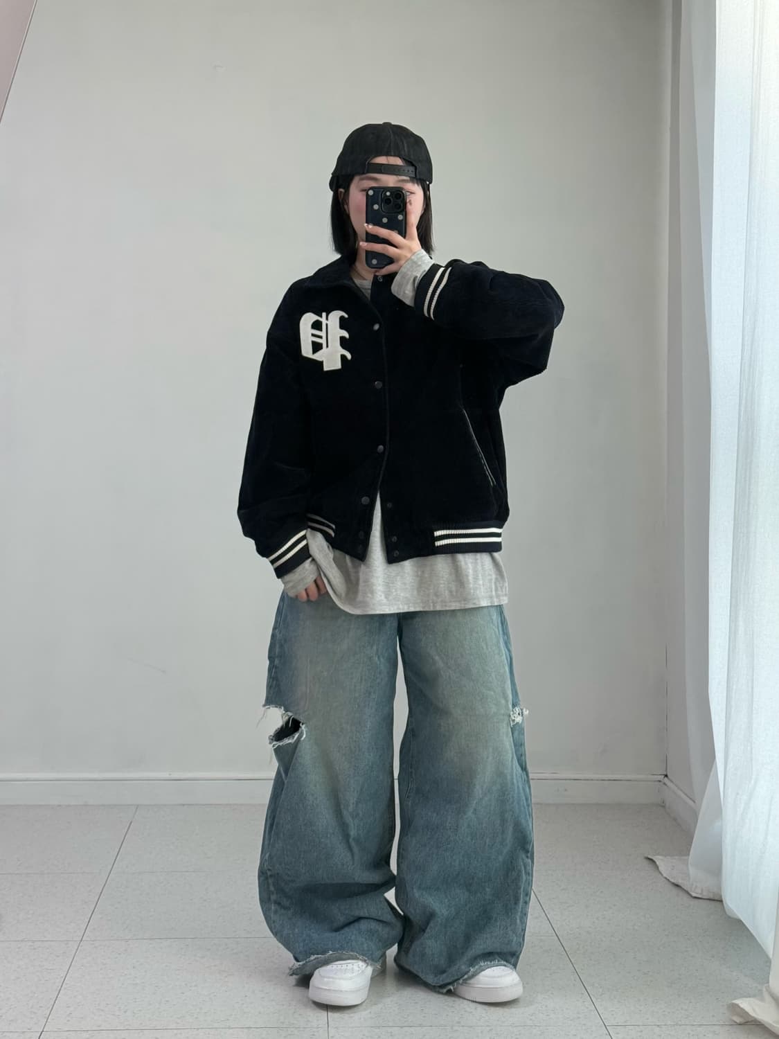 빈티지 데님 데미니 와이드 팬츠 상품이미지5