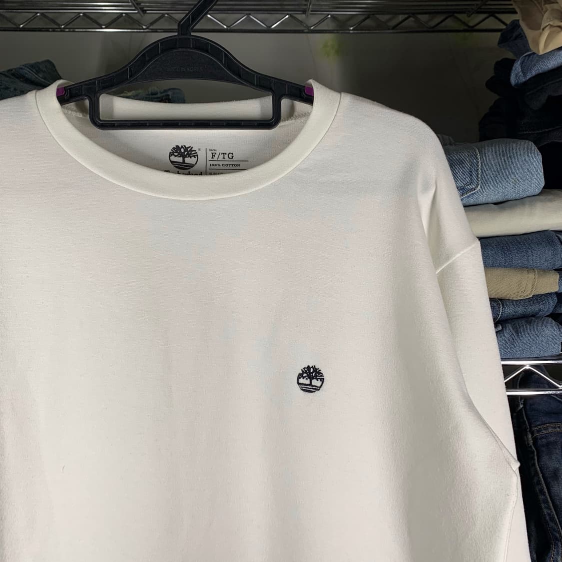[L] 팀버랜드 스몰로고 베이직 롱슬리브 티셔츠 상품이미지1