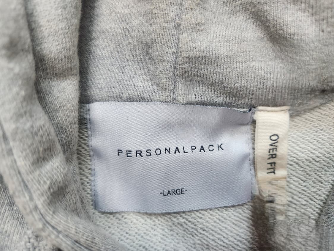 [퍼스널팩] 후드집업 오버핏 회색 L사이즈 상품이미지4