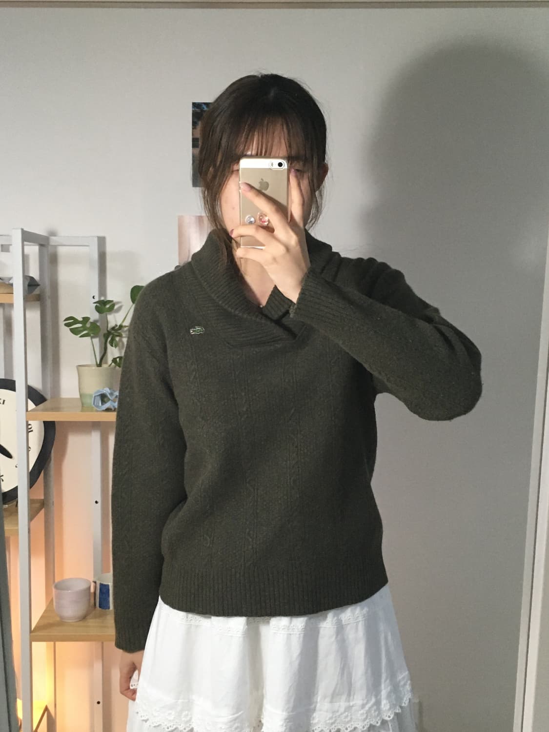 라코스테 카키 울 니트 상품이미지2