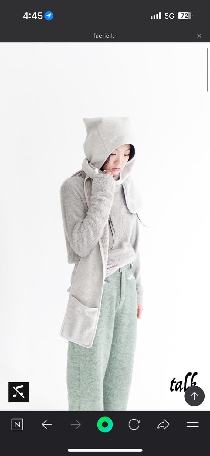 샵페어리 고양이 머플러 그레이 상품이미지1