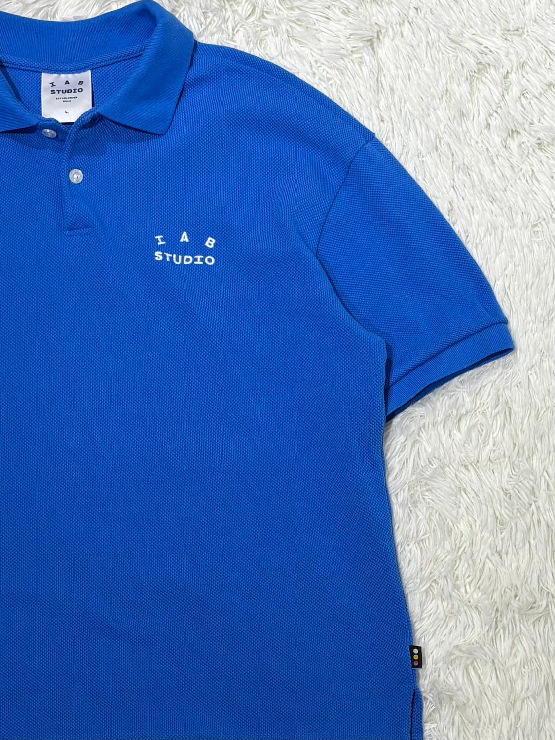 아이앱 크롭피케 블루 셔츠 상품이미지5