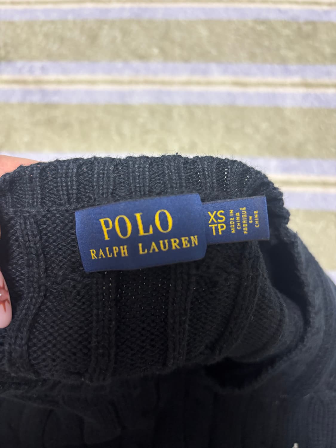 폴로 여성니트 블랙 xs 상품이미지1