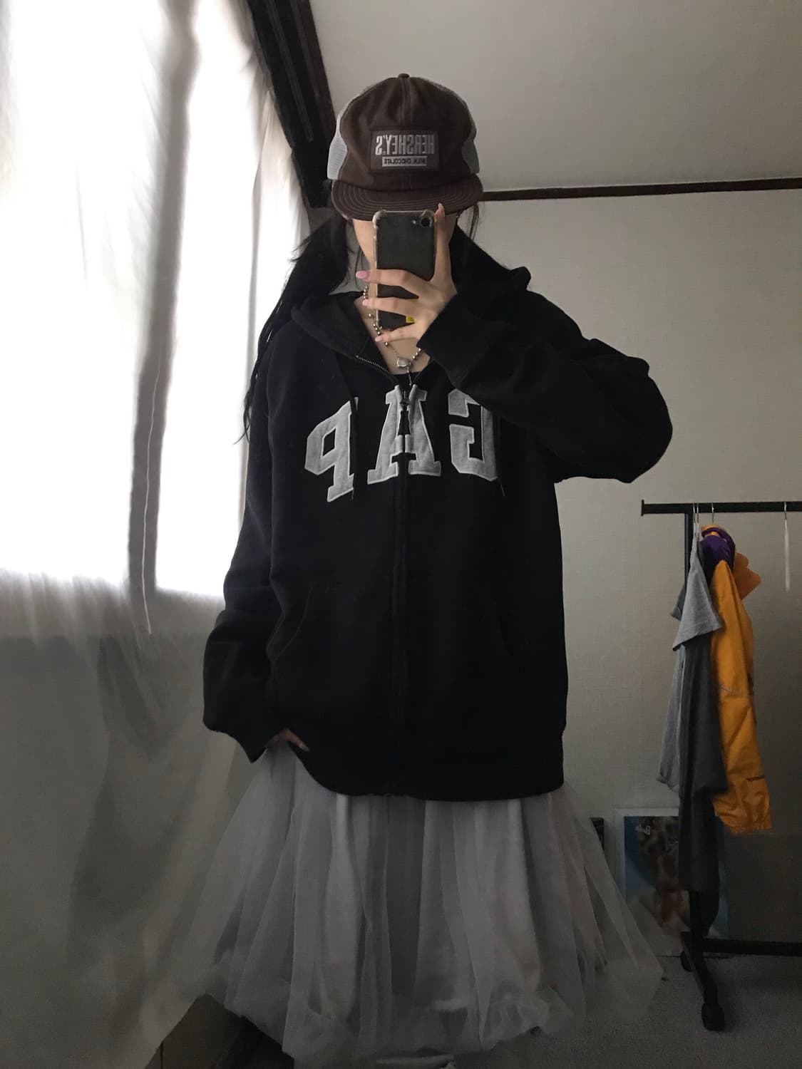 갭 블랙 그레이 후드집업 상품이미지4