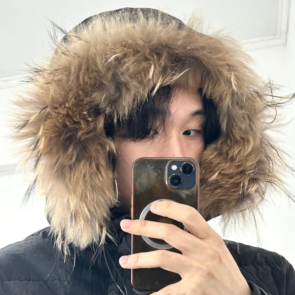 CP 컴퍼니 50FILI 라쿤퍼 구스다운 패딩 상품이미지5