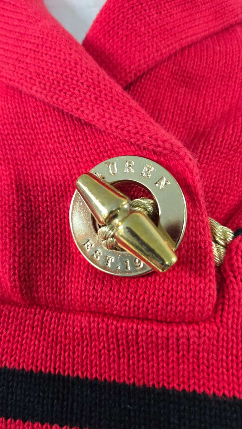 로렌 랄프로렌 스트라이프 토글 니트 상품이미지3