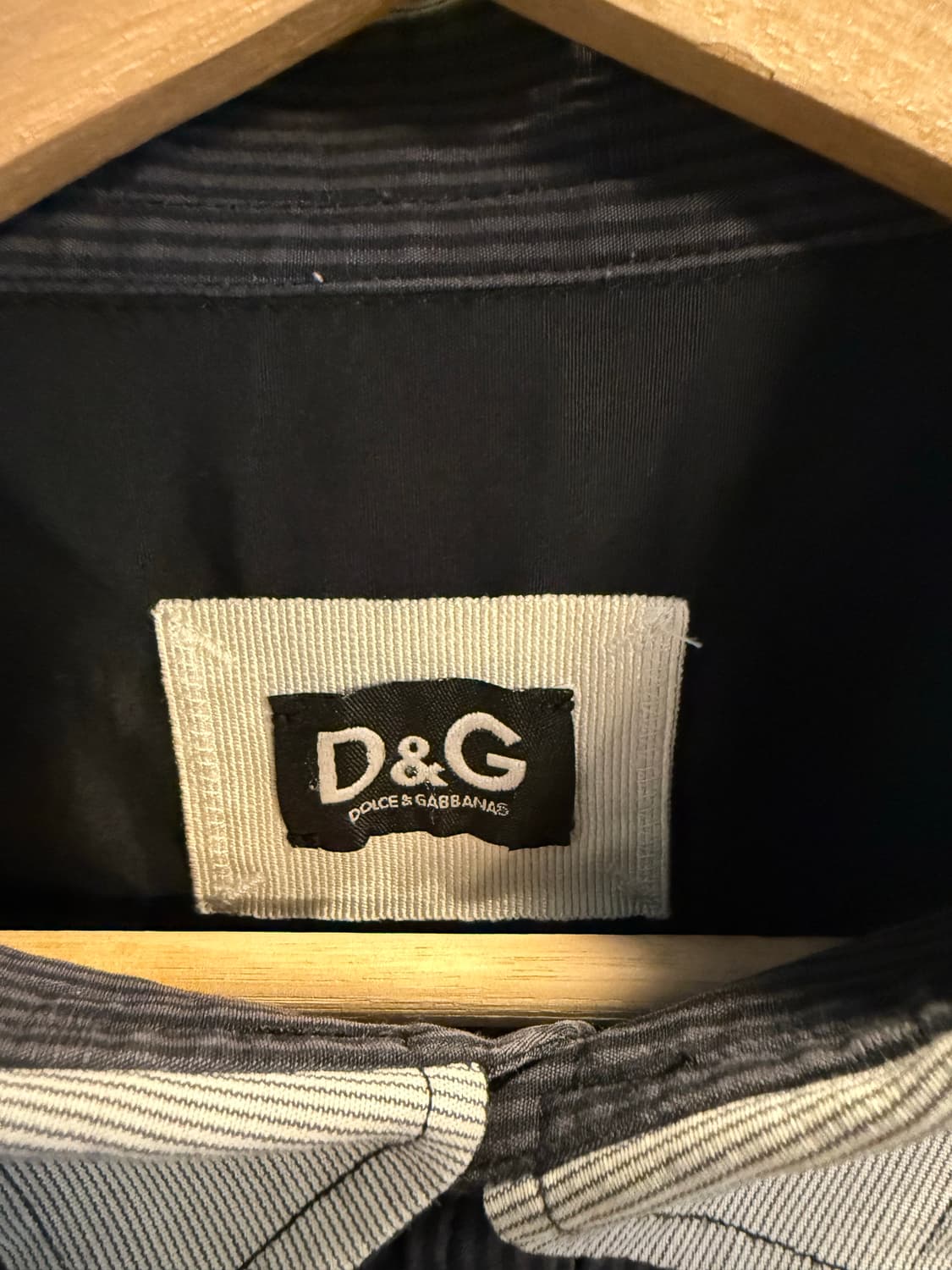 54 돌체앤가바나 D&G 스트라이프 배색 카라 셔츠 차콜 상품이미지6