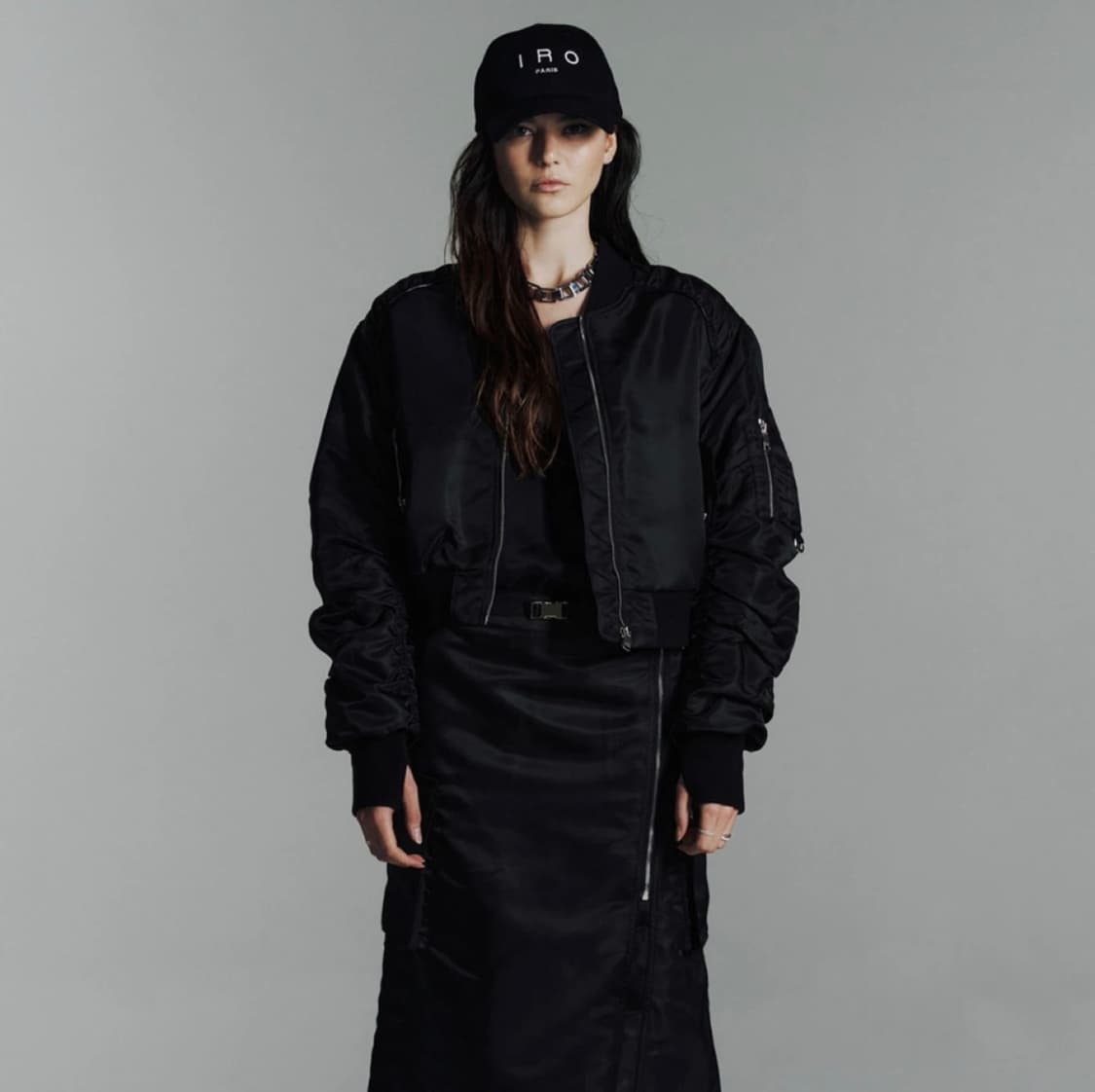 IRO 블랙 봄버 MA-1 자켓 36 상품이미지6