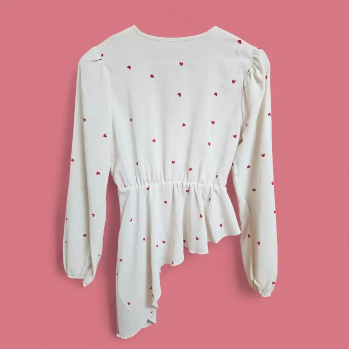 쉬인 언발란스 하트 블라우스  상품이미지2