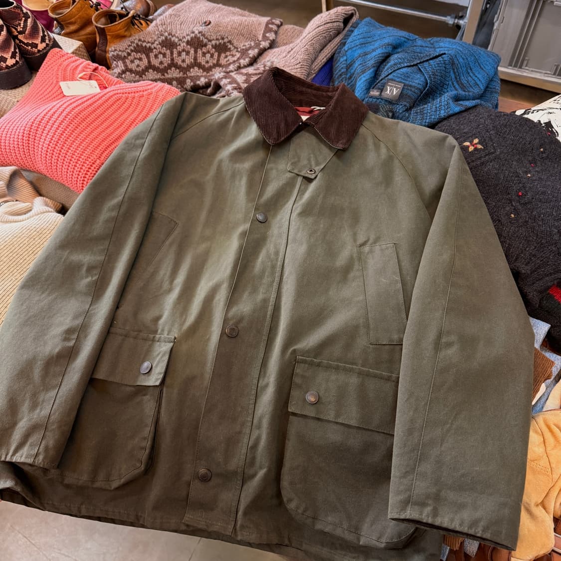 존 파트리지 왁스 자켓 코듀로이 포인트 XL 상품이미지1