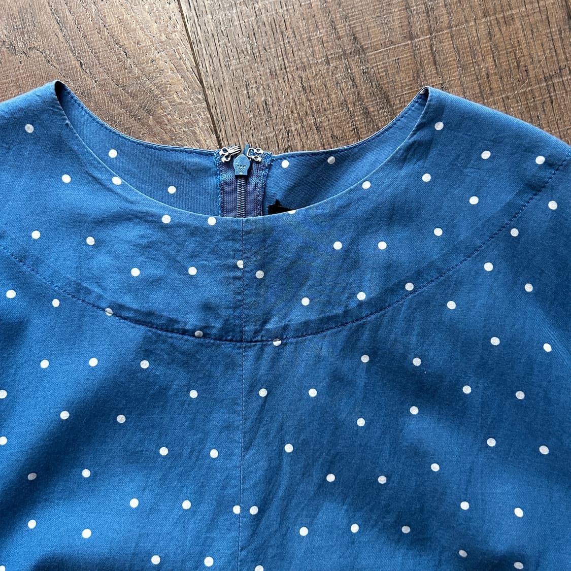 Blue Dot Half Blouse 상품이미지3