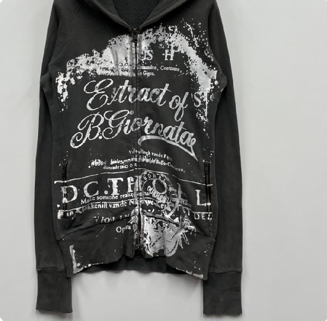 buona giornata 펑크 y2k 투웨이 후드집업 상품이미지2