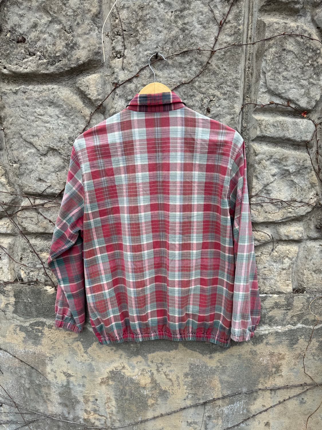 80~90s 폴로 랄프로렌 빈티지 페이딩 핑크 체크 스윙톱 자켓 상품이미지2