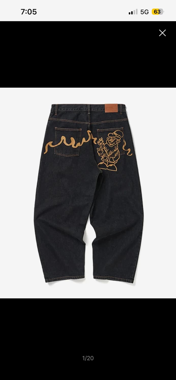 워캔더스 드워프 대님 팬츠 블랙 L 상품이미지1