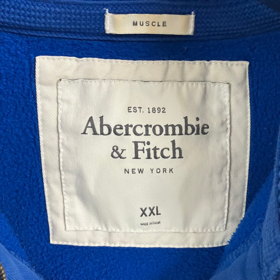 아베크롬비 블루 하이넥 후드집업 XXL 상품이미지3