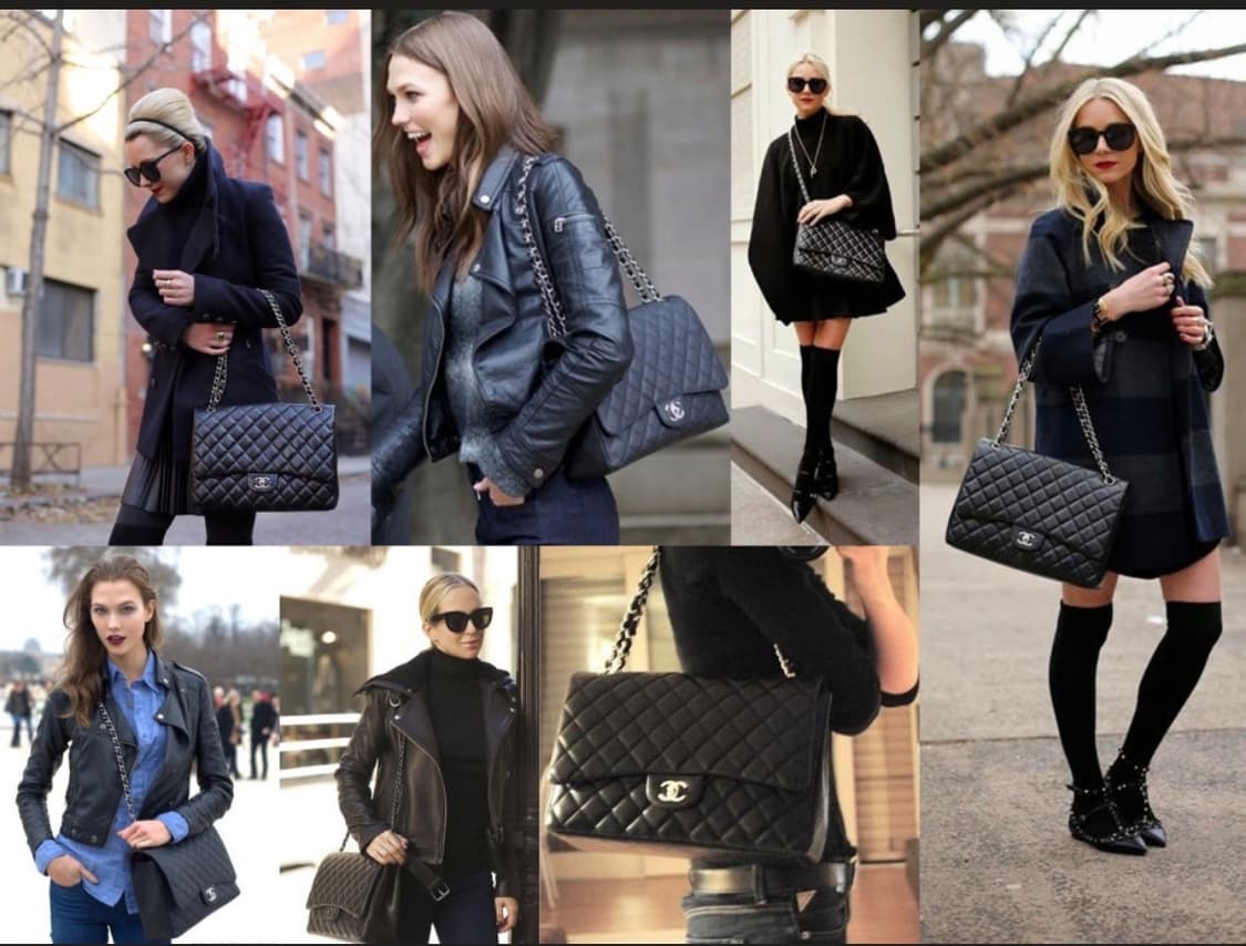 샤넬 클래식 캐비어 금장 맥시사이즈 상품이미지9