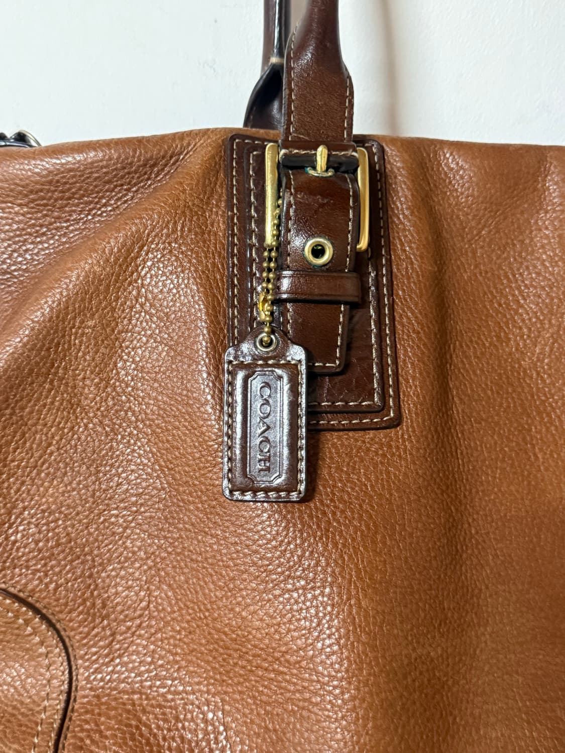 코치 빈티지 브라운 풀레더 숄더백 보스턴백 미디움 상품이미지5