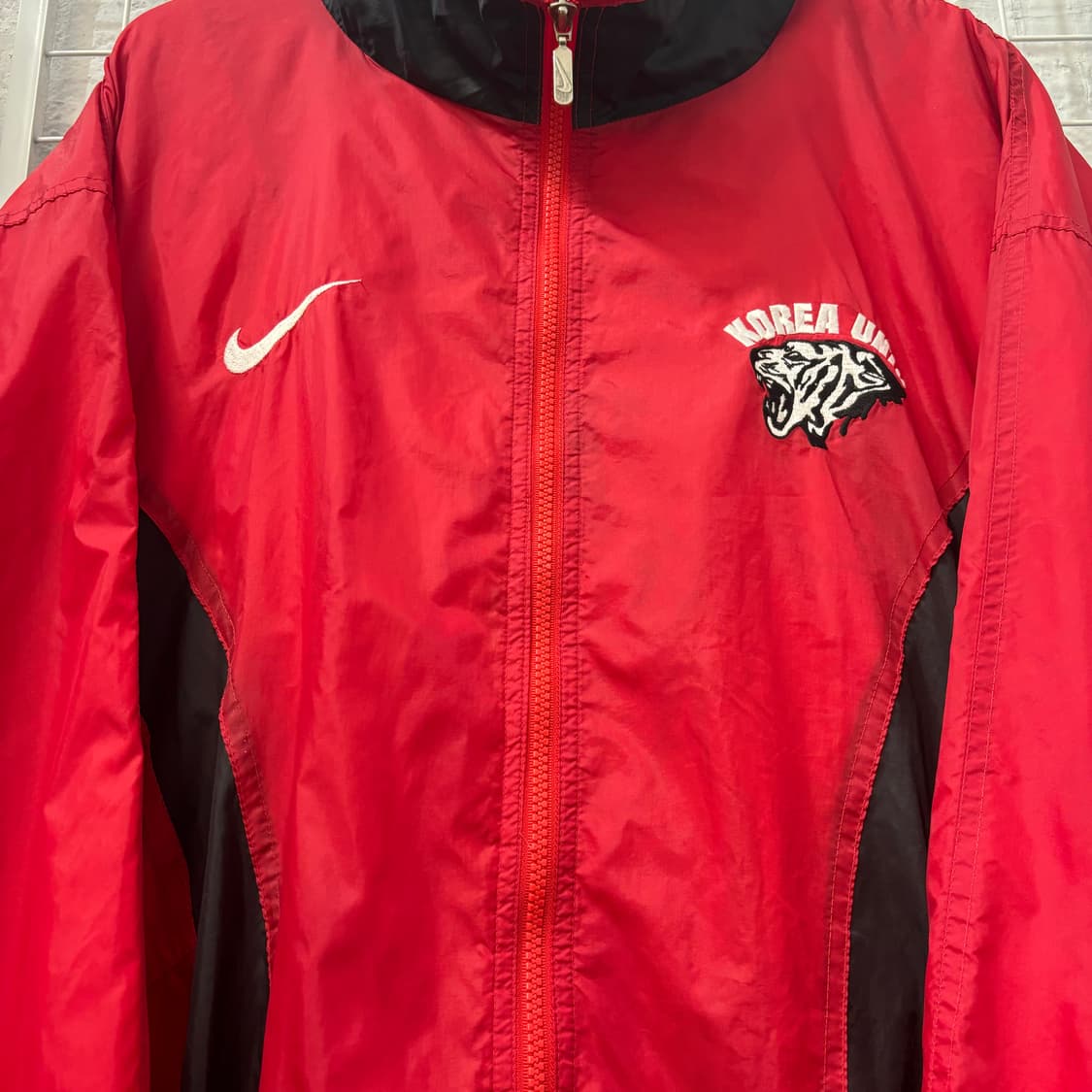 00s 나이키 올드스쿨 고려대학교 레드 바람막이 3XL 상품이미지5