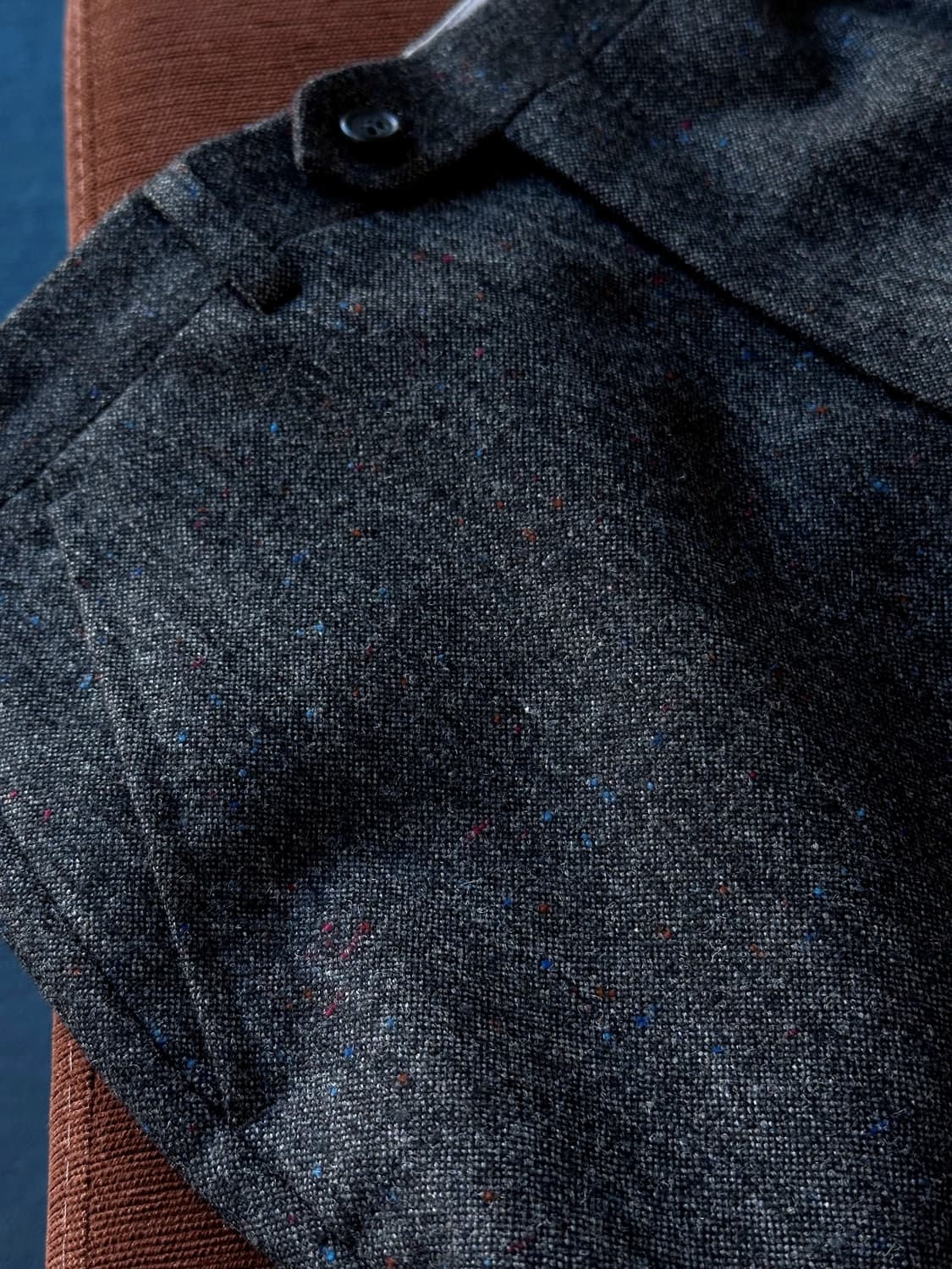 Tweed design no tuck straight slacks 상품이미지3