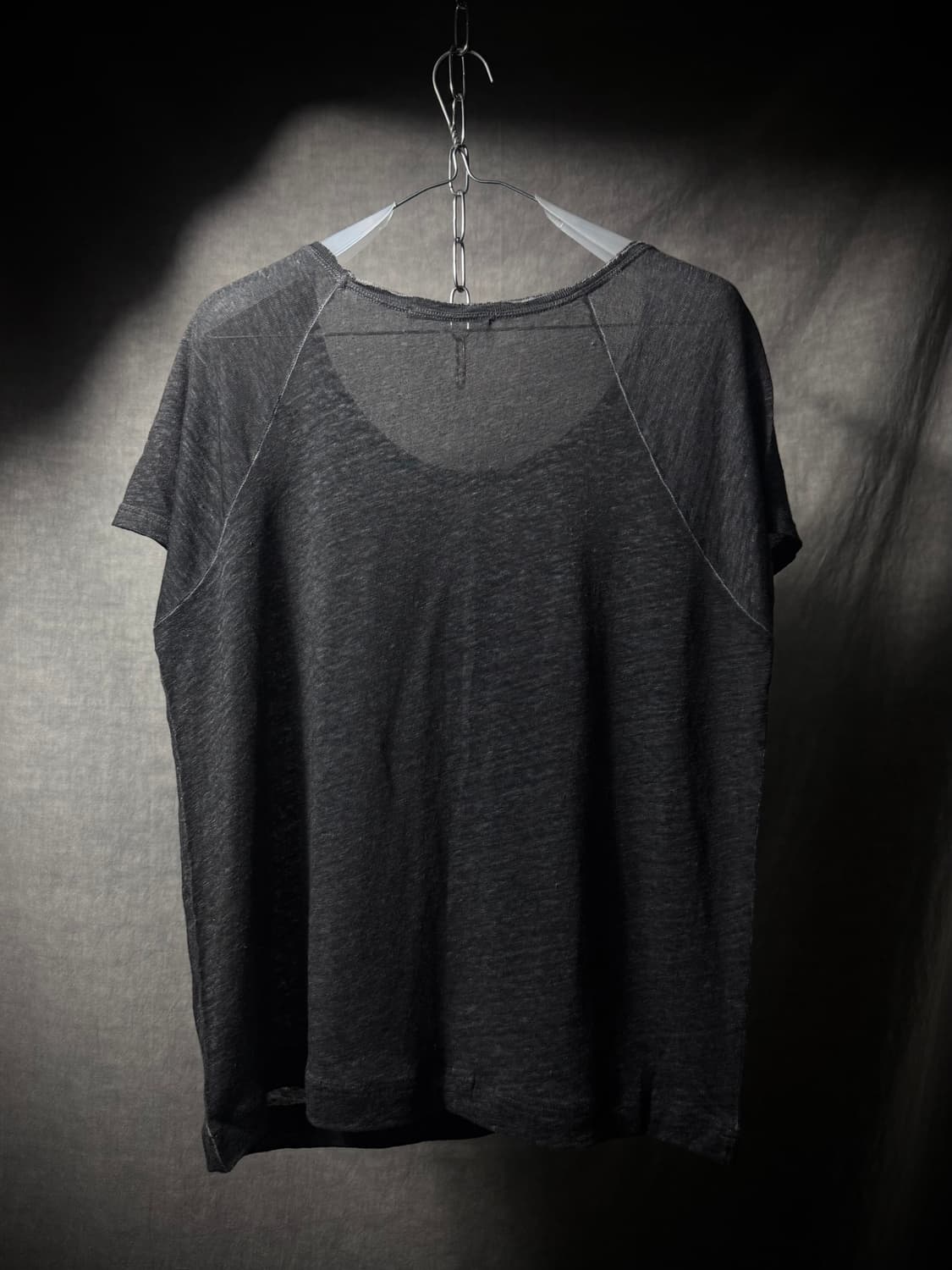 Never Enough Raw Edge Linen T Shirt 상품이미지6