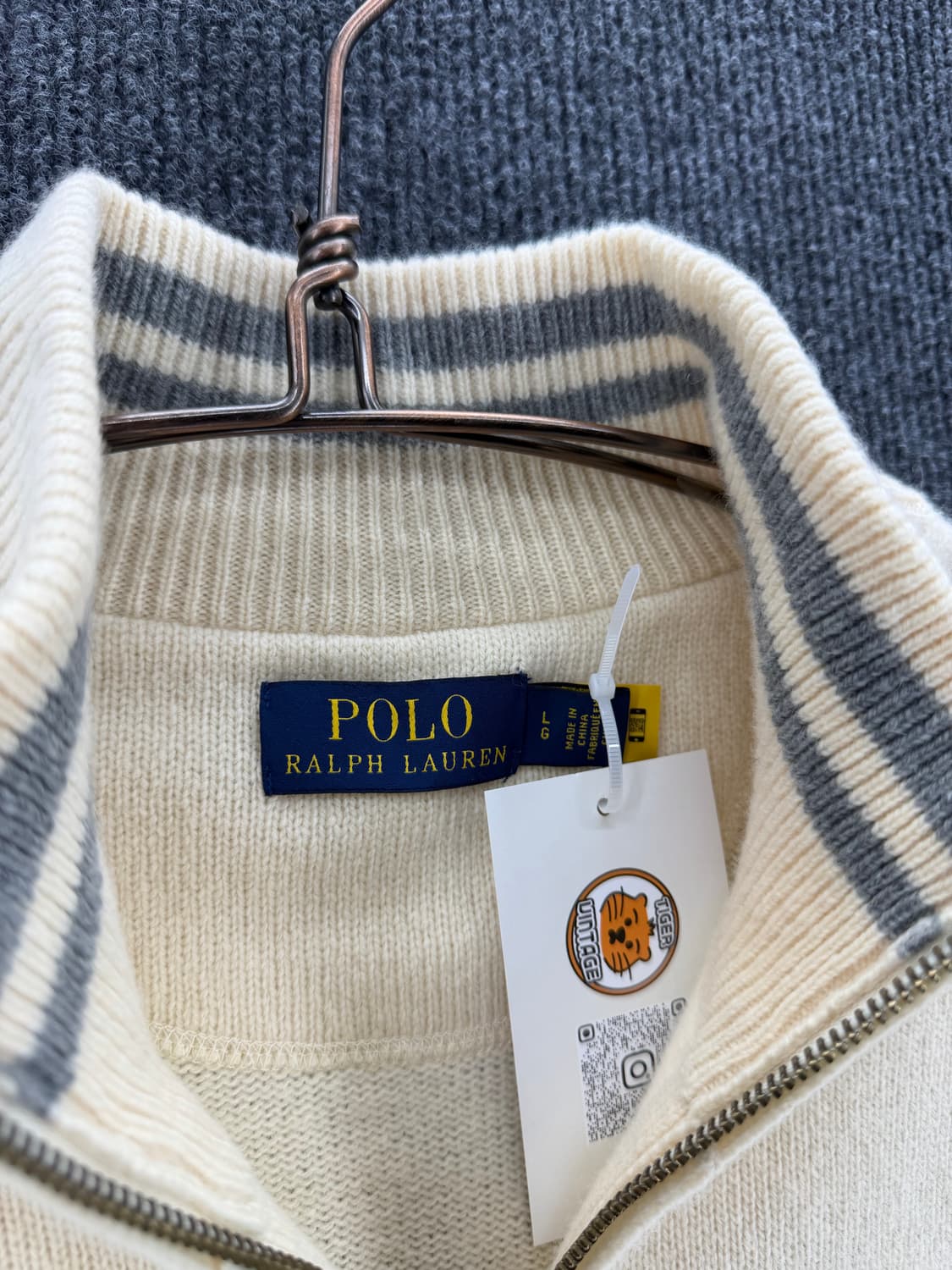 하프집업 로고 울니트 상품이미지4