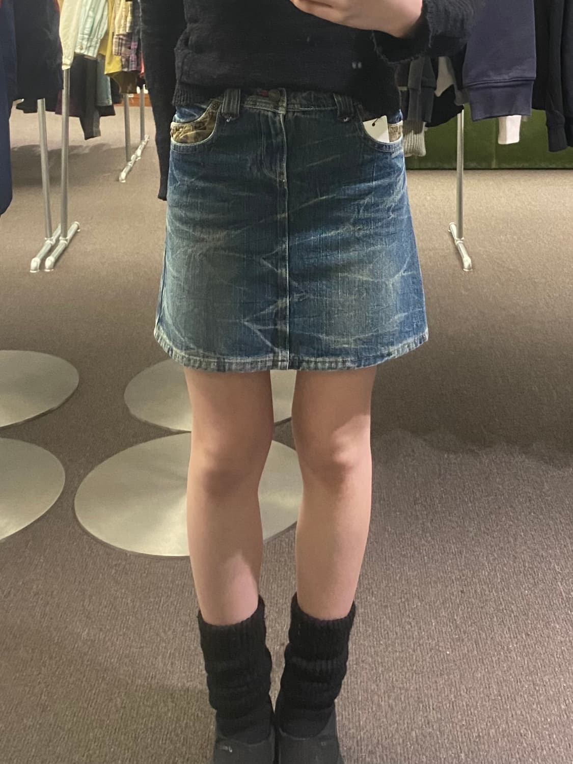 150)일본 빈티지 카모 미니 스커트 상품이미지3