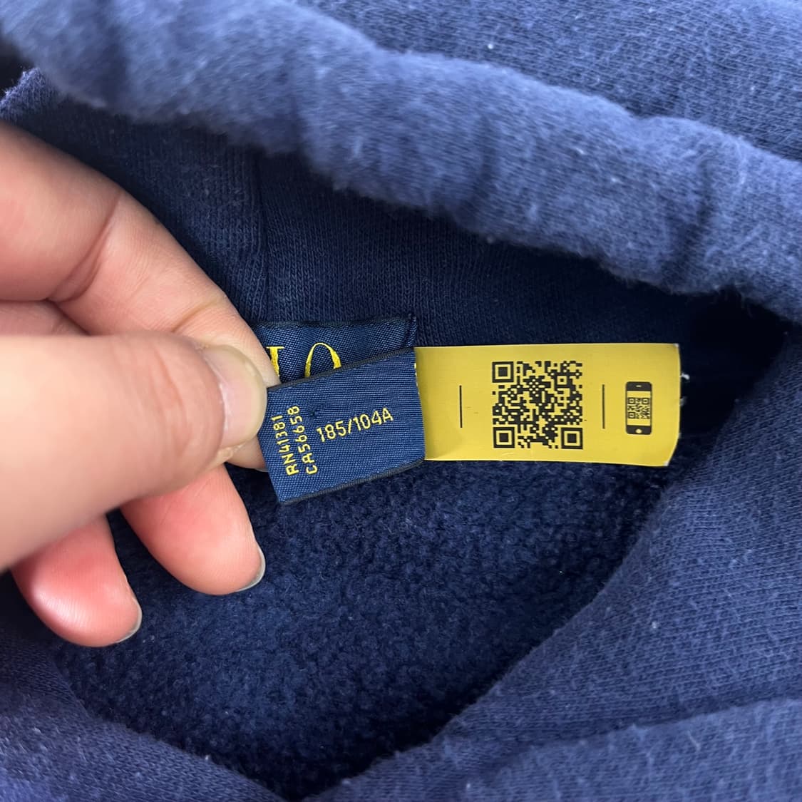 105 폴로랄프로렌 신형라벨 빅로고 네이비 후드티  상품이미지4