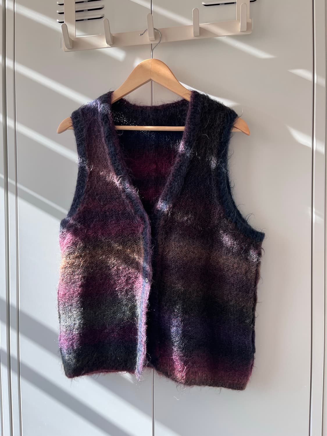 Vintage 모헤어 그라데이션 니트 조끼 가디건 상품이미지4