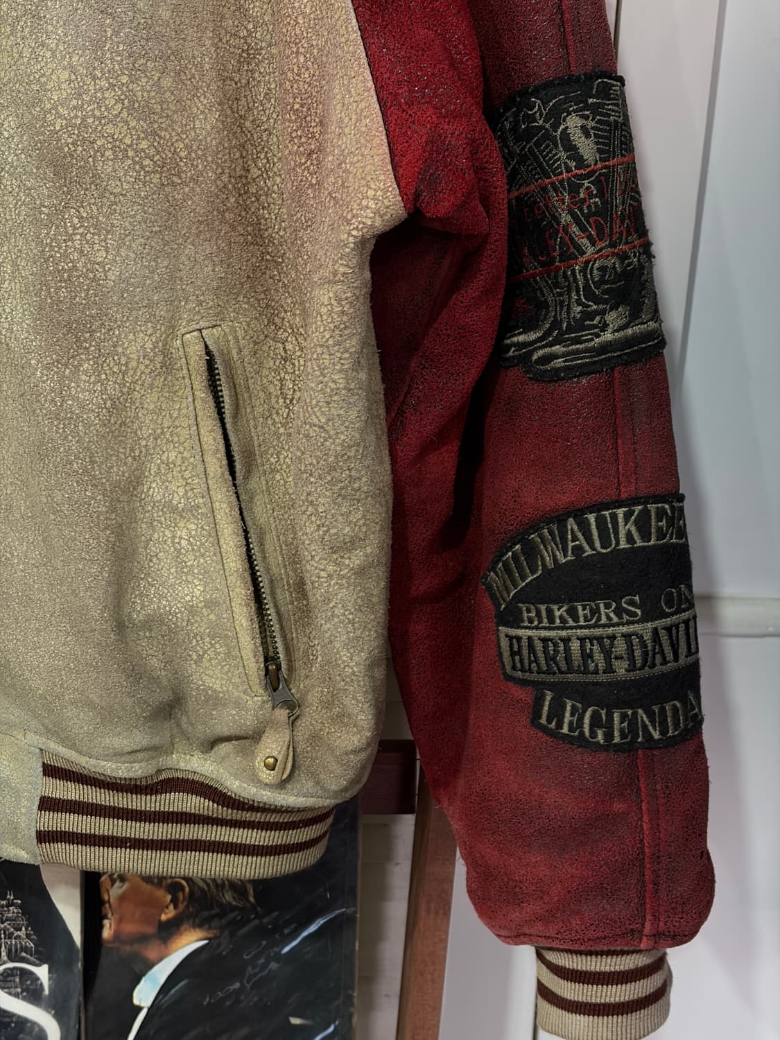 할리데이비슨 패치 카우 레더 자켓 상품이미지2