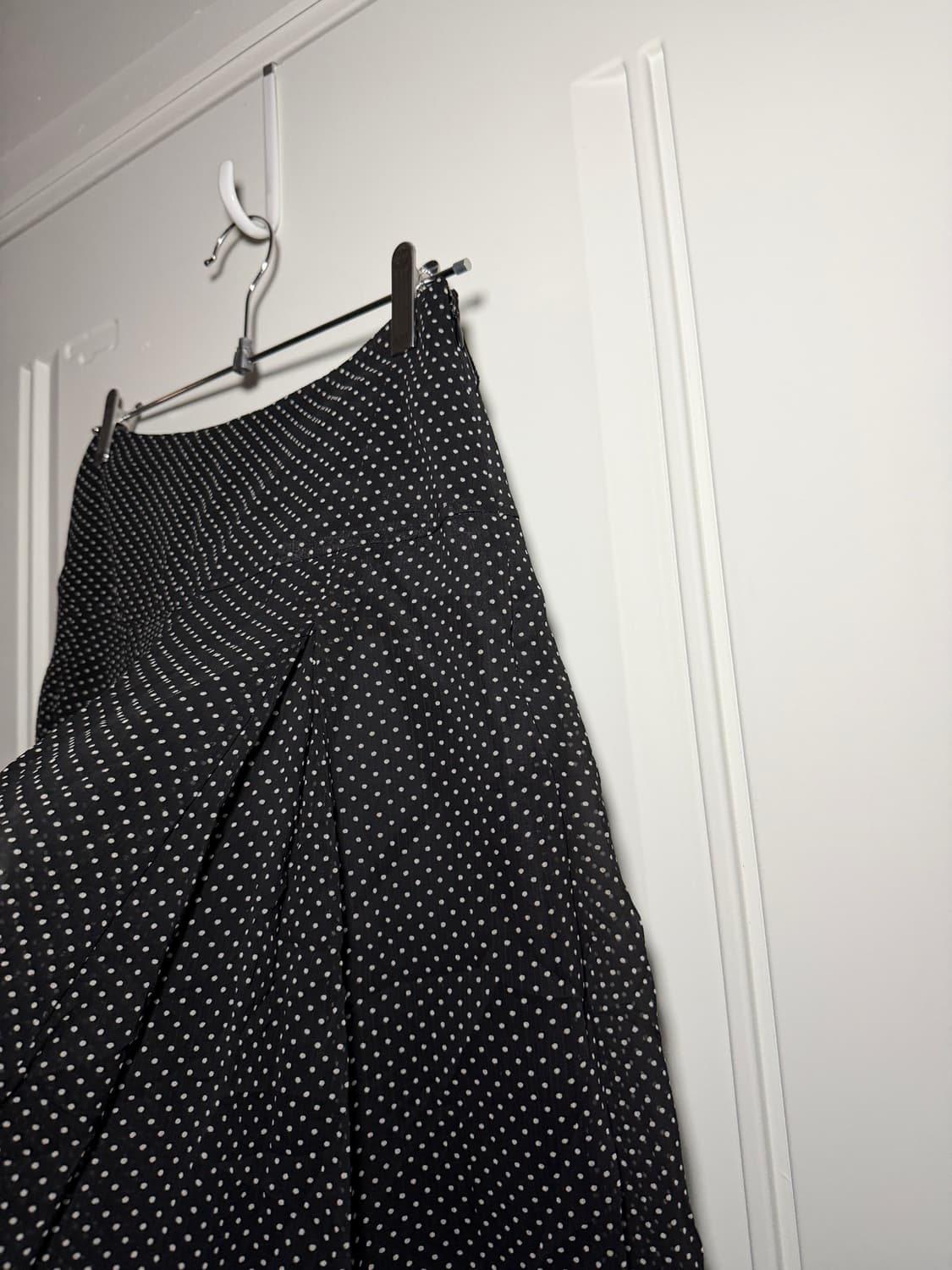 일본빈티지 도트 플리츠 미디스커트 상품이미지9