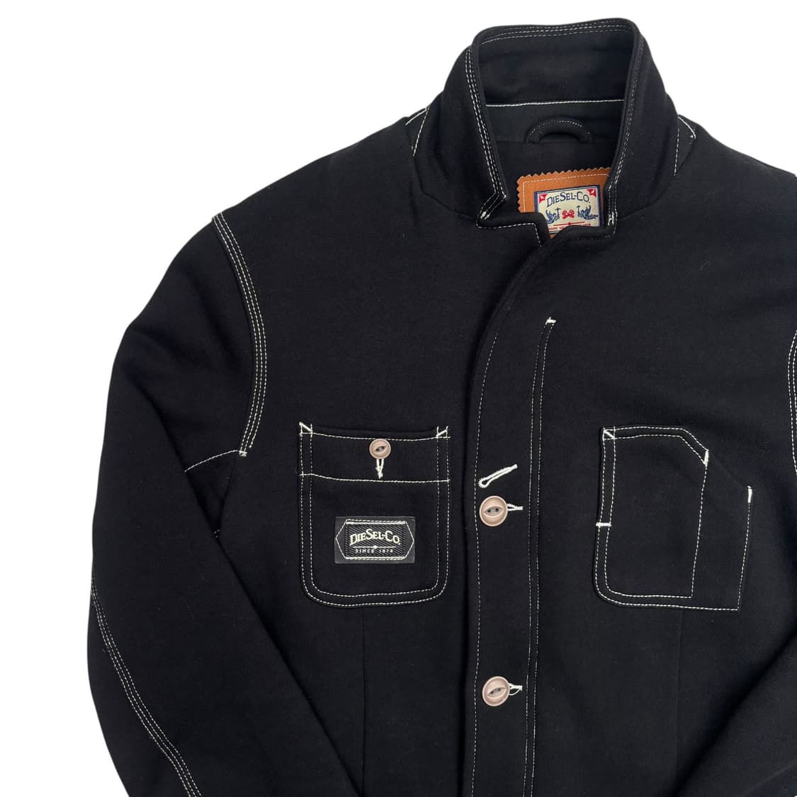 디젤 블랙 코튼 스티치 워크자켓 M 상품이미지2