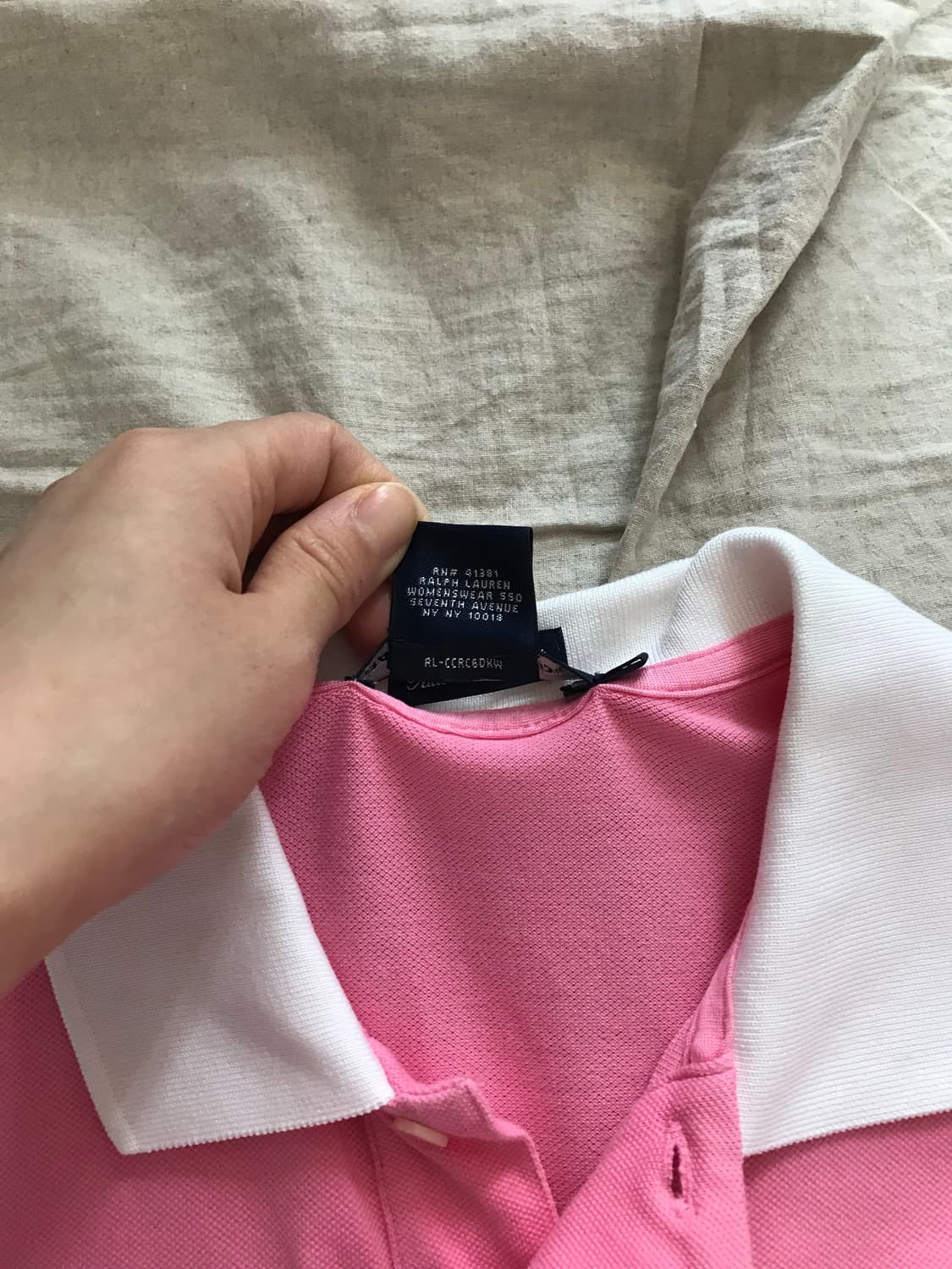 폴로 랄프로렌 여성라인 빅포니로고 핑크 카라티 상품이미지7