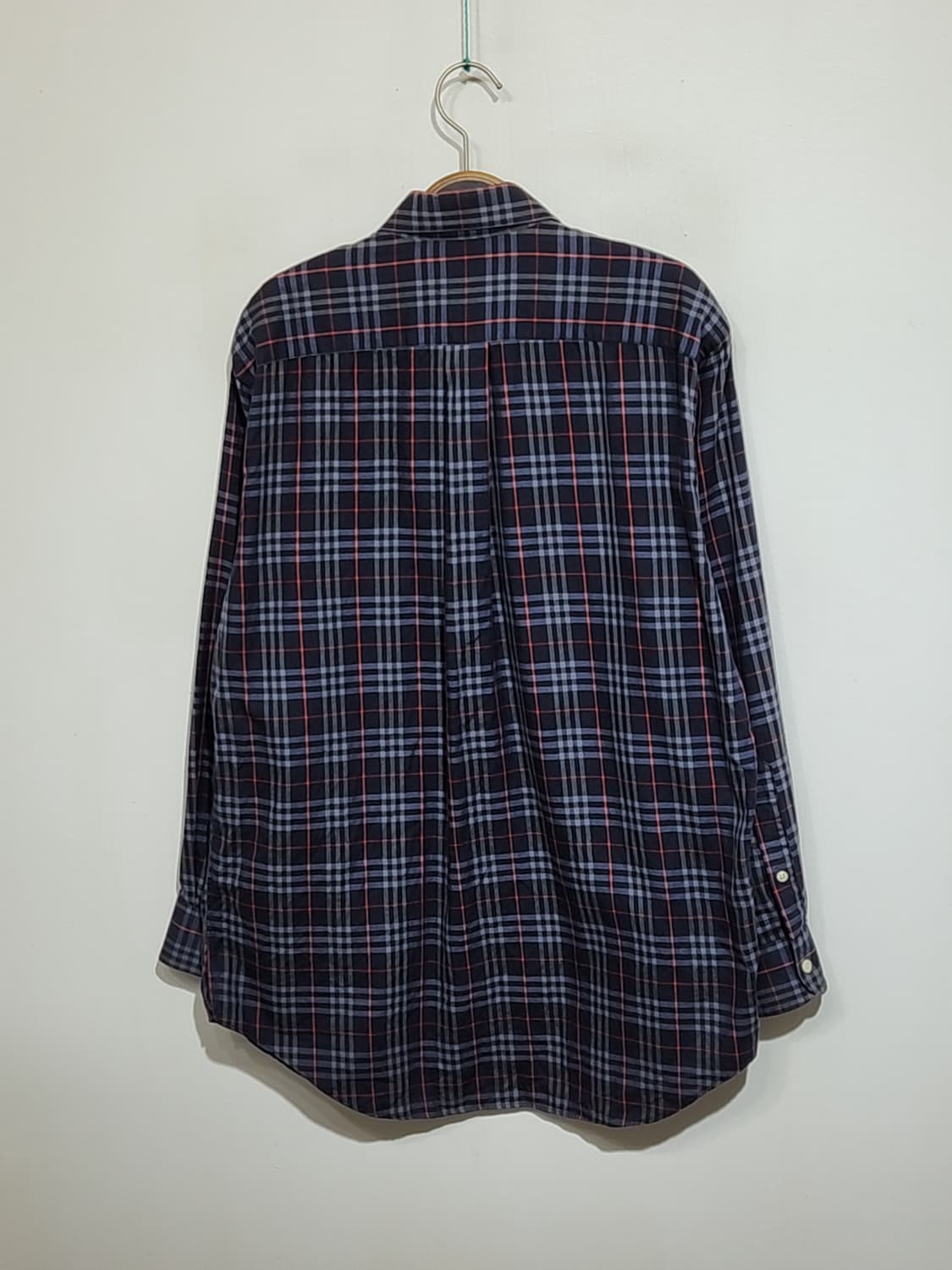 (L) 버버리 체크남방 네이비 포켓 로고 셔츠 캐주얼  상품이미지7