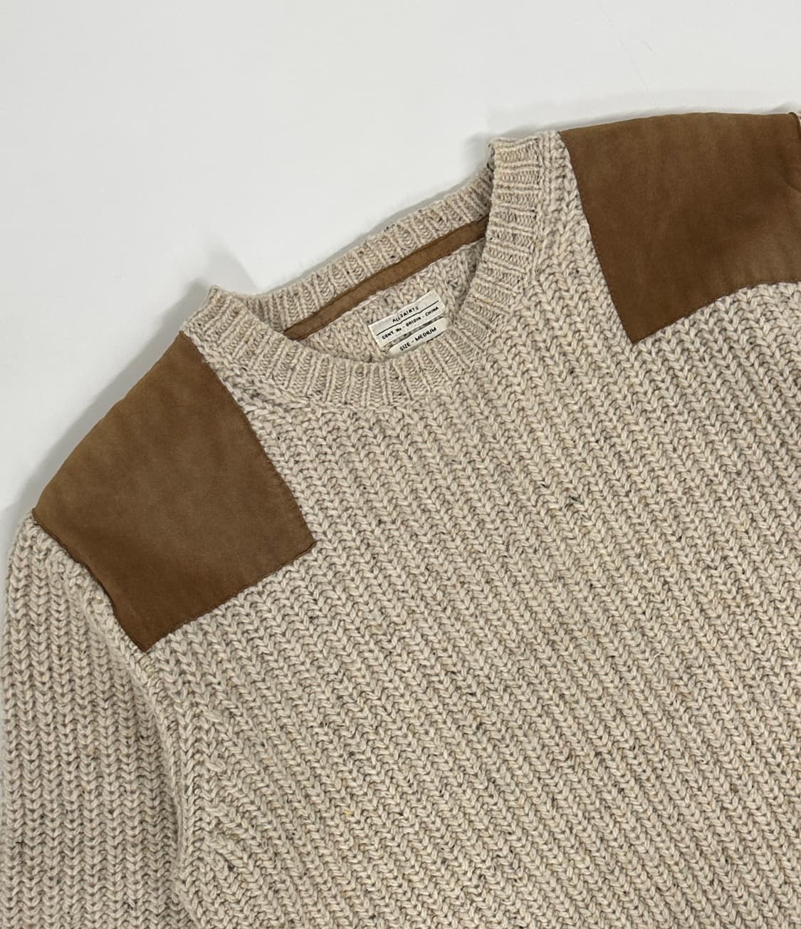 스웨이드 패치 울 니트  상품이미지2