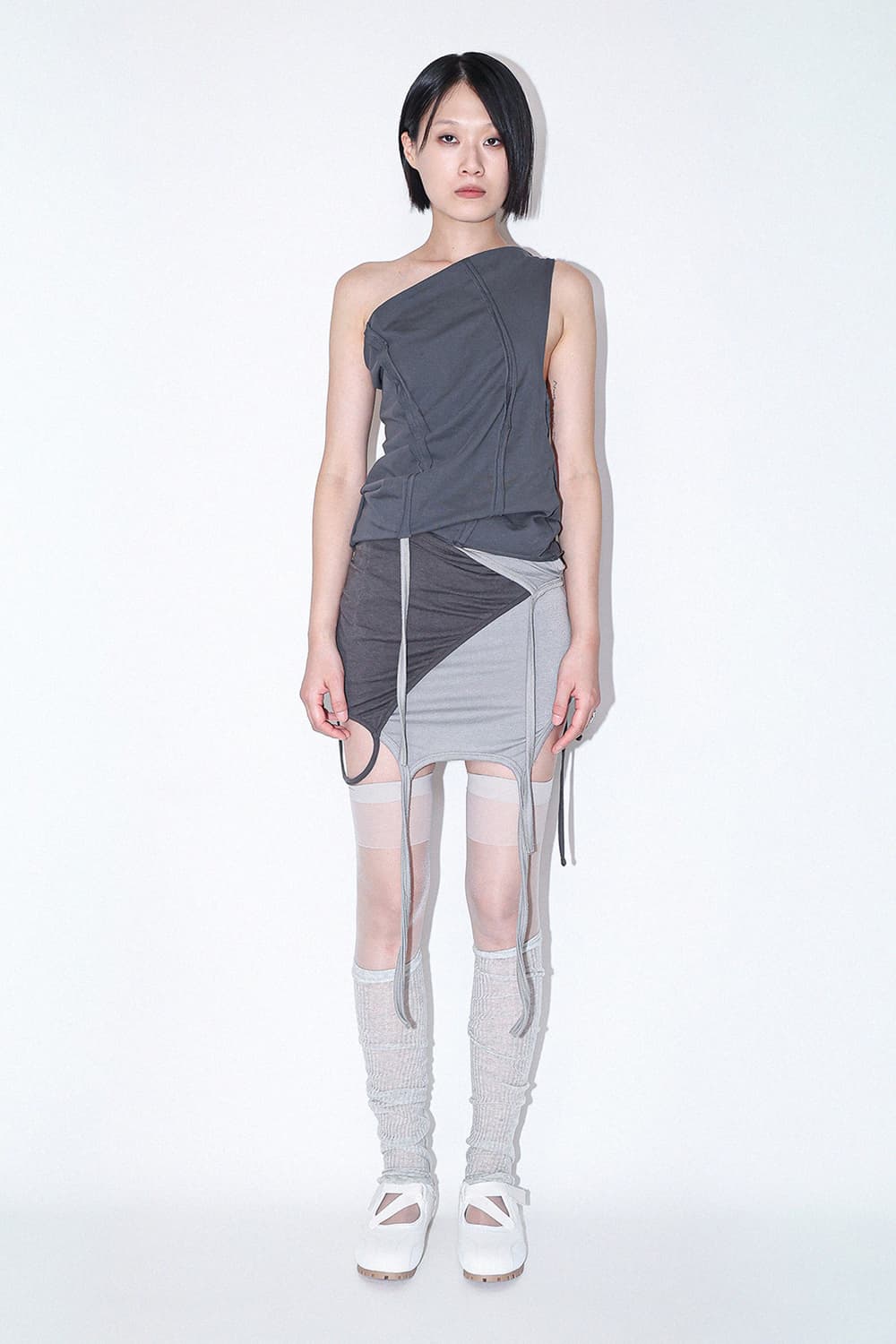 jaeshin 드레이프 홀터넥 나시 카울넥 상품이미지4