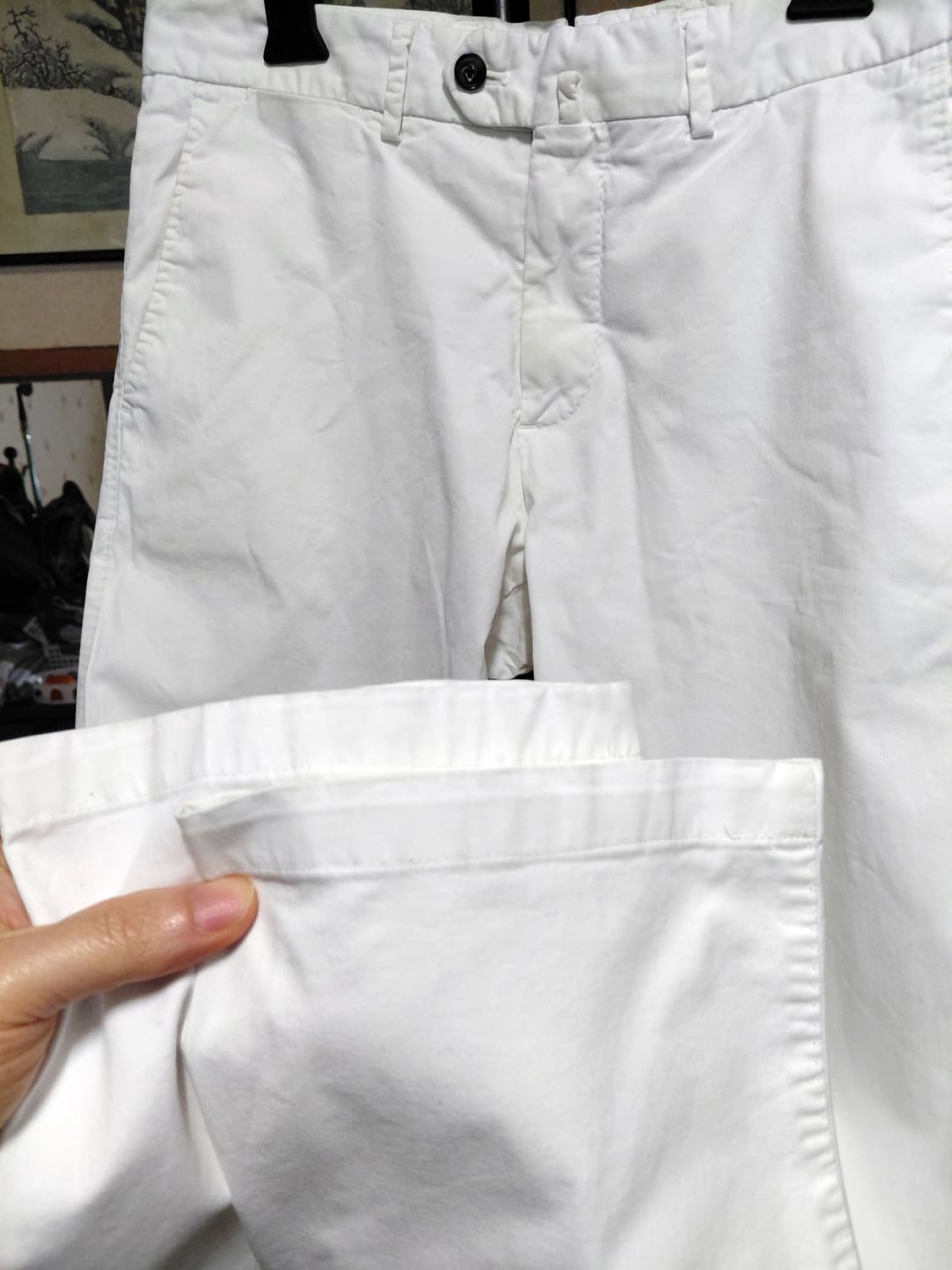 [수트서플라이]손드리오 화이트 치노팬츠 32사이즈 상품이미지8