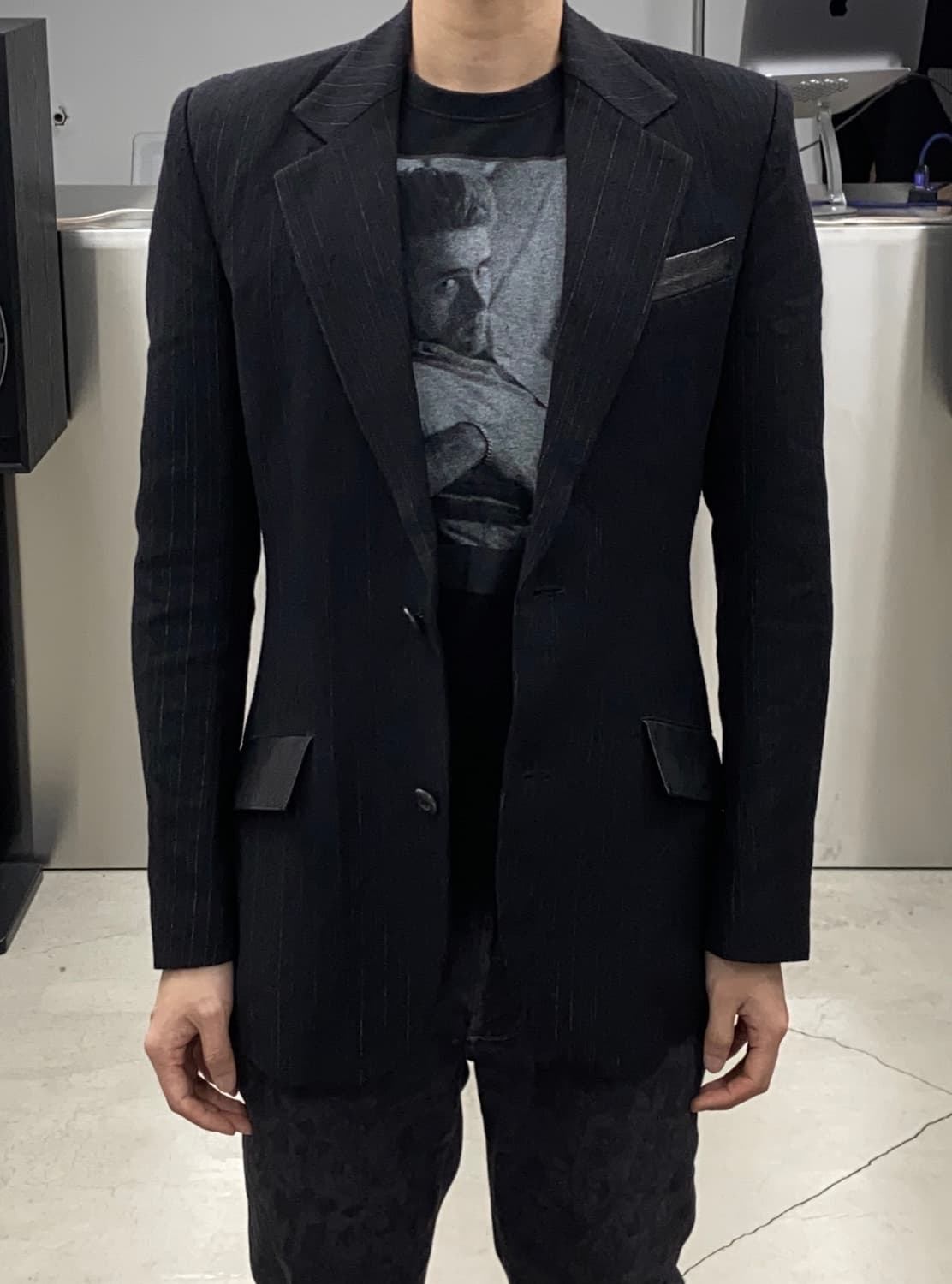 이사무 카타야마 백래시 핀스트라이프 테일러드 자켓 상품이미지3