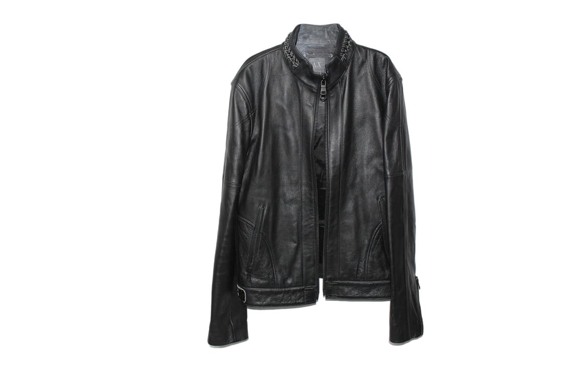 1990s Armani Exchange 알마니익스체인지 싱글 레더 자켓 상품이미지7