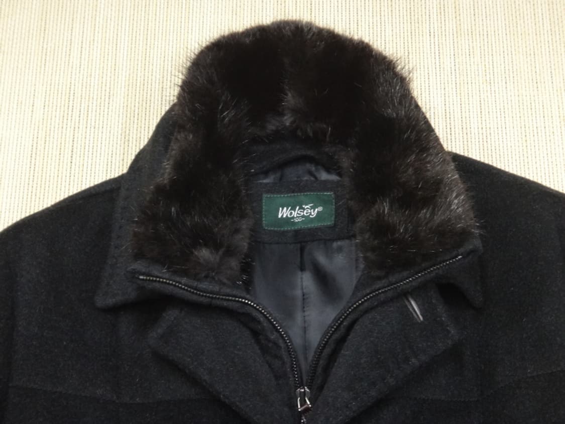 (100) 울시 양가죽배색 캐시미어 혼방 패딩 코트 상품이미지4