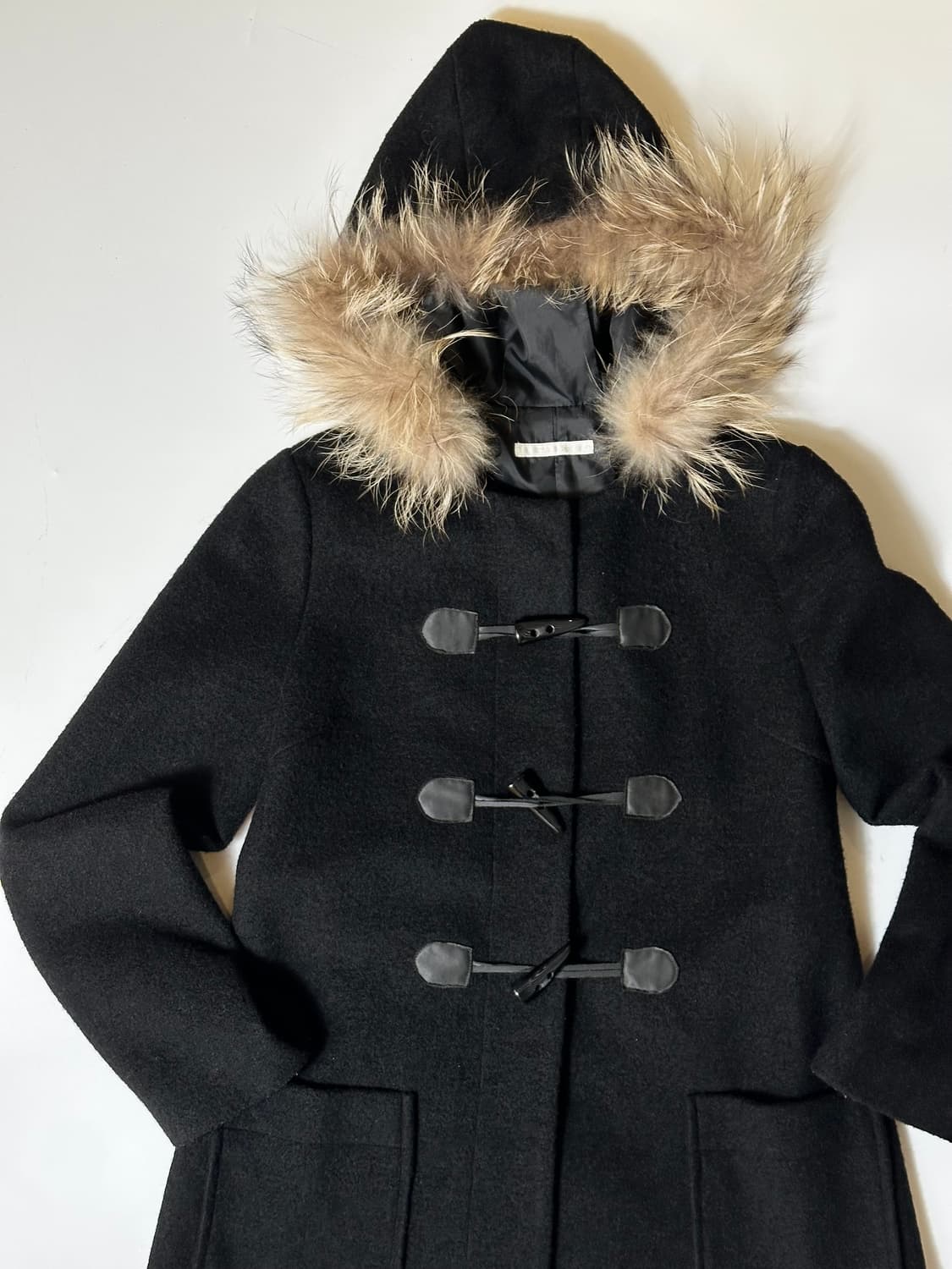 블랙 퍼  더플 코트 상품이미지9