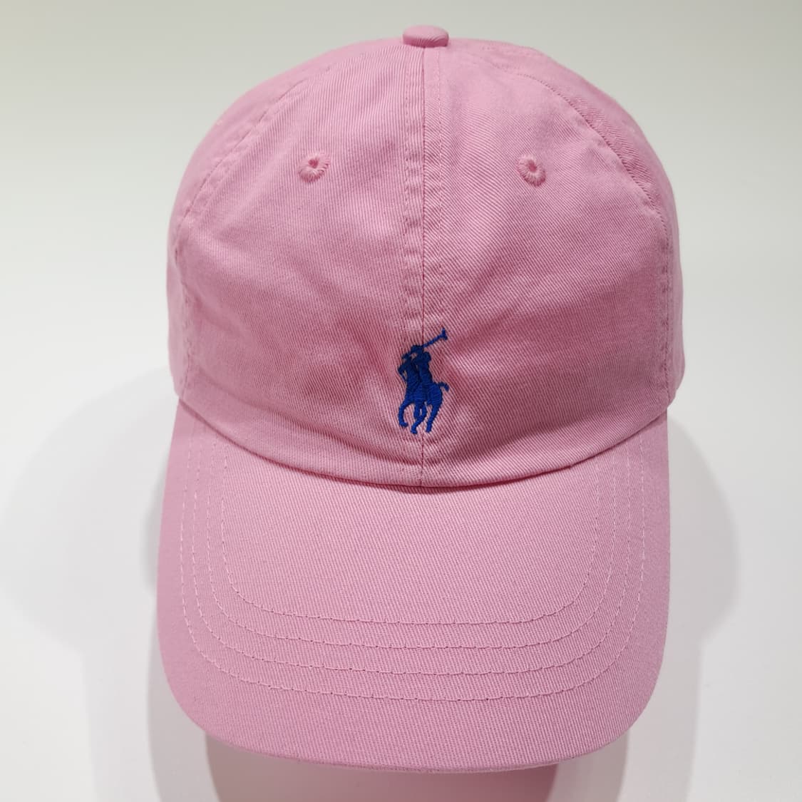 CL460 폴로 코튼 블루포니자수 핑크 볼캡 상품이미지3