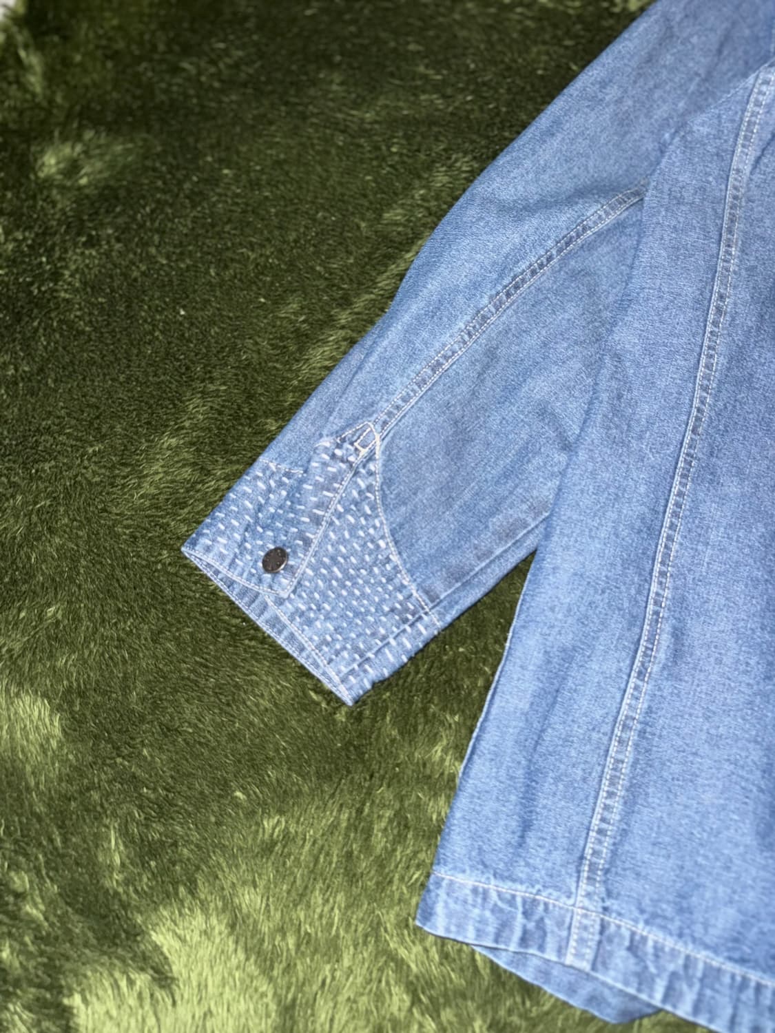 [L] 그라미치 재패니즈 보로 사시코 데님 커버올 자켓 상품이미지10