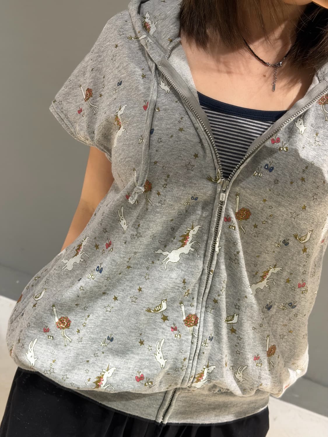 scolar unique printing hood zip-up 상품이미지4