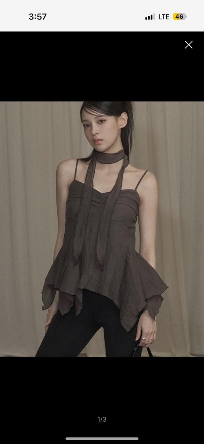 카키포인트Ethnic Scarf Top (brown) 상품이미지2