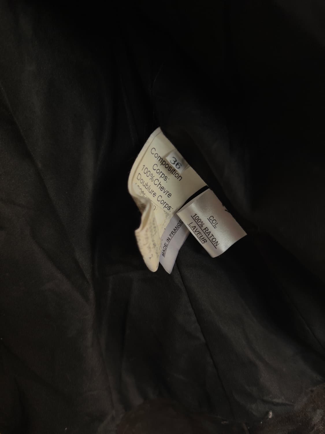 발망 10AW 데카르넹 고트스킨 라쿤퍼 라이더자켓 상품이미지5