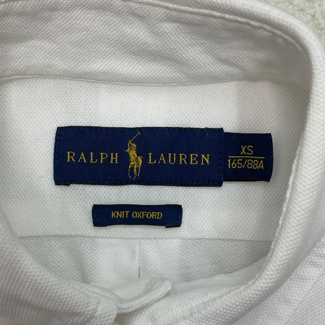 RALPH LAUREN 니트 옥스포드 셔츠 화이트 XS 상품이미지5
