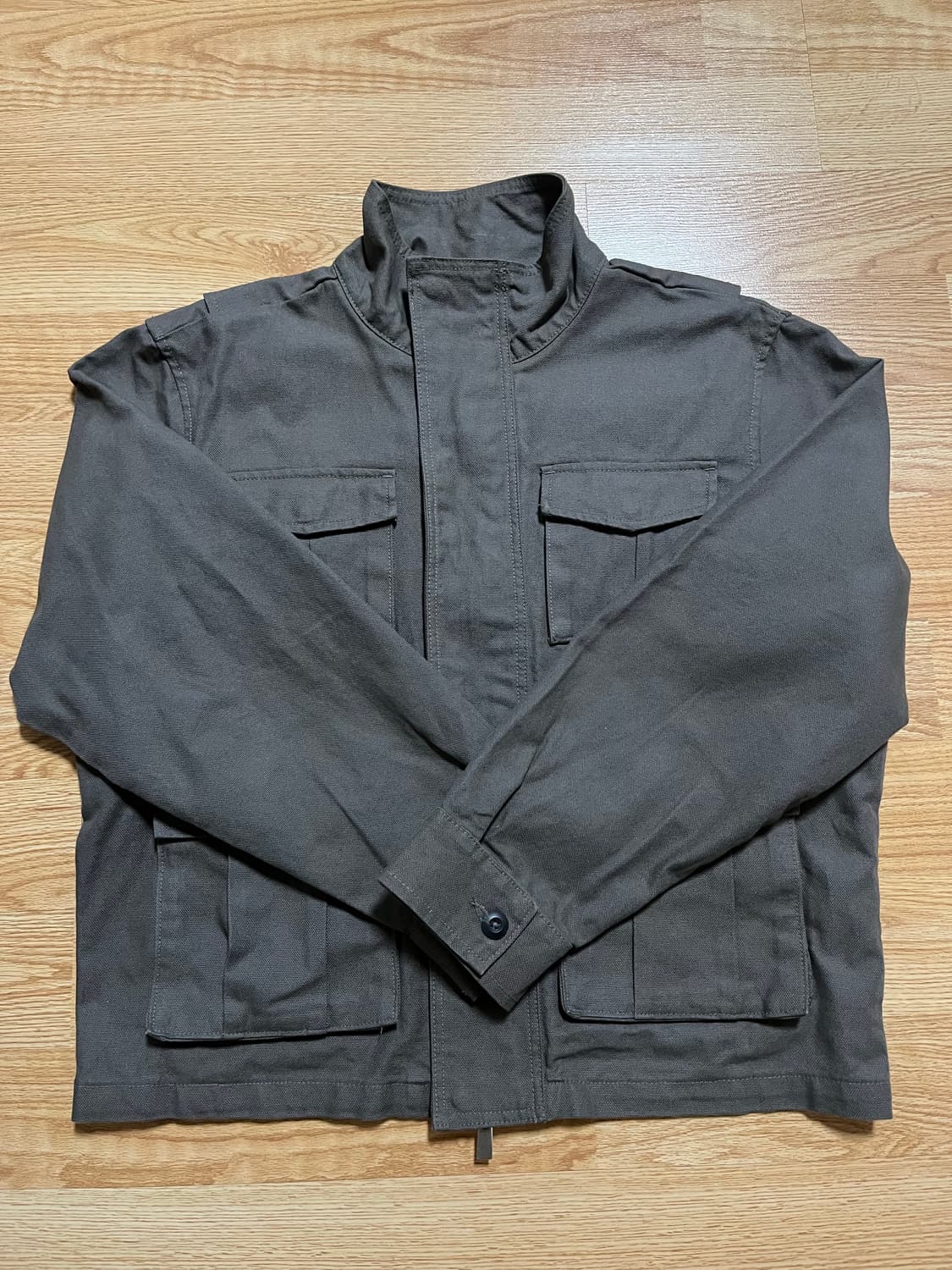 자라 캔버스 코튼 재킷 필드자켓 L 상품이미지2