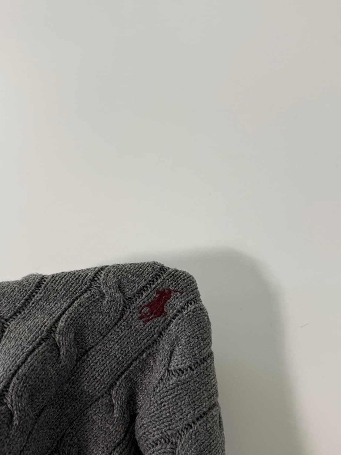 폴로 랄프로렌 루즈핏 신형 딥그레이 코튼 꽈배기 니트 상품이미지4