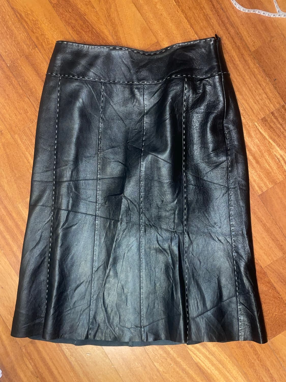 레더 미디 스커트 상품이미지1